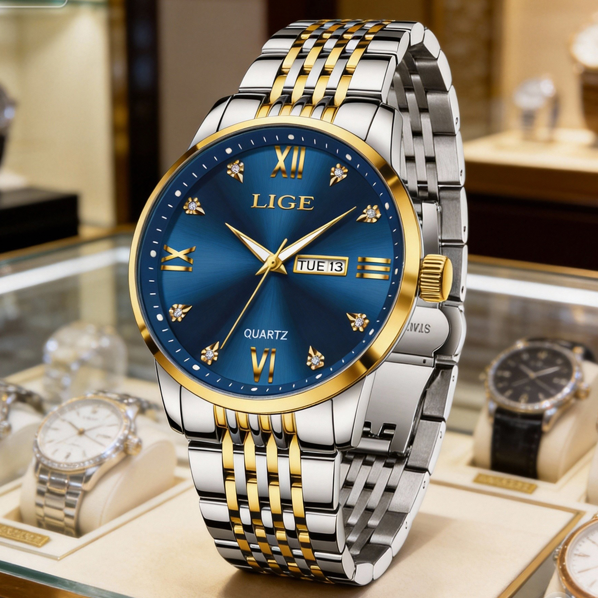 LIGE Men Watch Water Diamond L - Smartwatch Digital Watches For Men 리뷰 및 가격