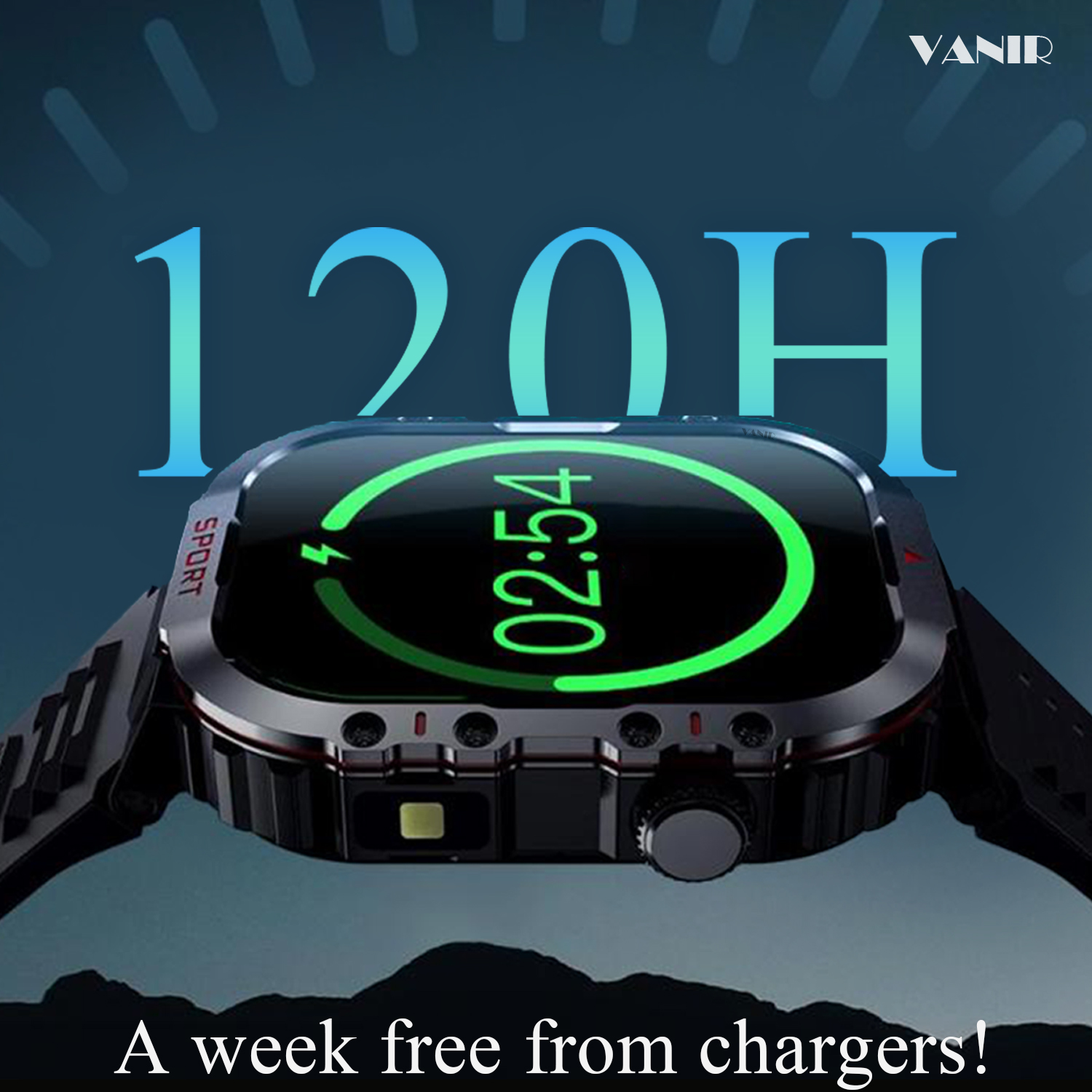 VANIR Bluetooth Smartwatch - M - Smartwatch Square Watches For Men 리뷰 및 가격