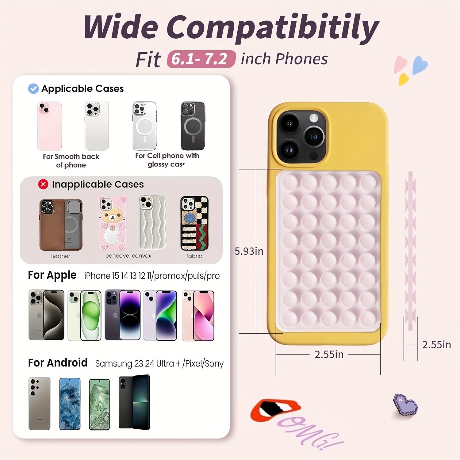 2pcs Double-Sided Silicone Suc - Watch S 리뷰 및 가격
