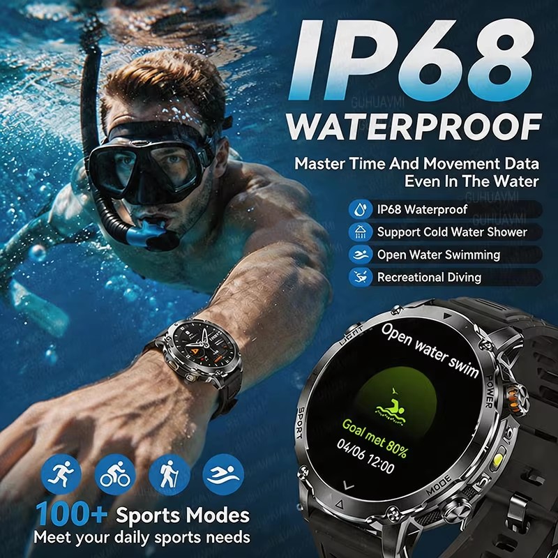 New Military Outdoor 1400mAh B - Smartwatch Military Watches For Men 리뷰 및 가격